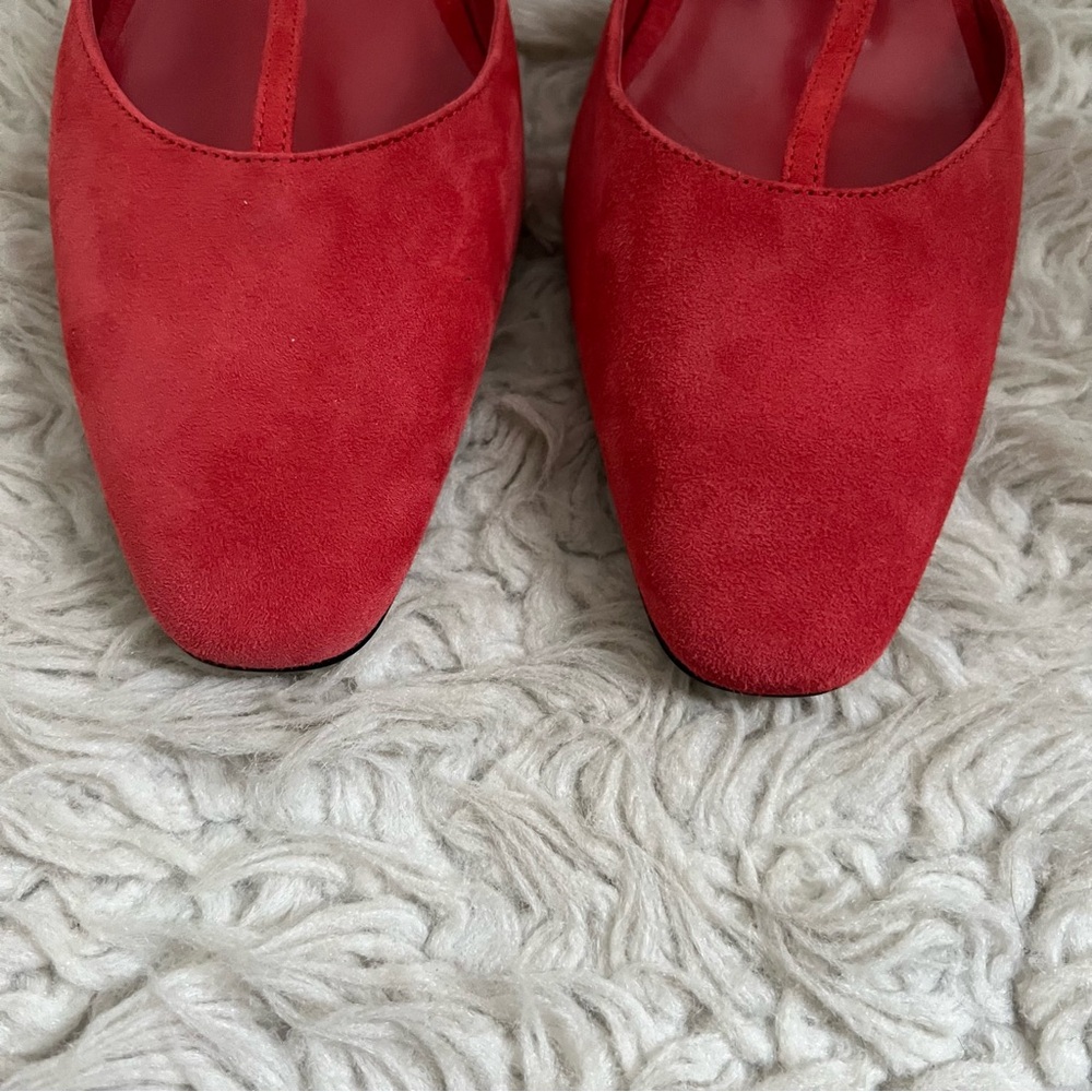 Doen Cristina T Strap Flat - Fuego Suede - Picture 2 of 9